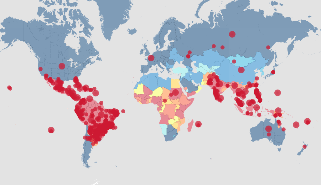 Interactive dengue map link